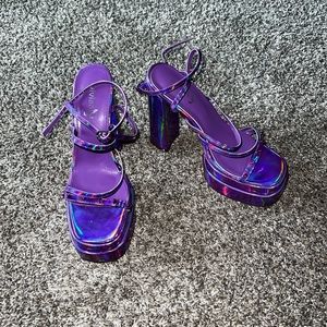 Spiked Strap Platform Heels